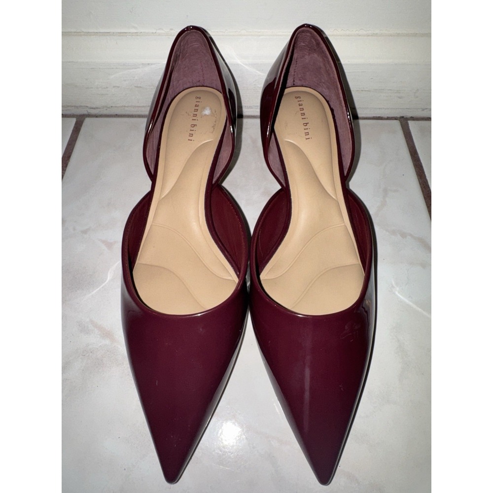 Gianni Bini‎ Kitten Heel D'Orsay Pumps Burgundy Size 6M